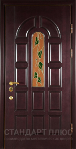 Стальная дверь Дверь со стеклом №11 с отделкой МДФ ПВХ